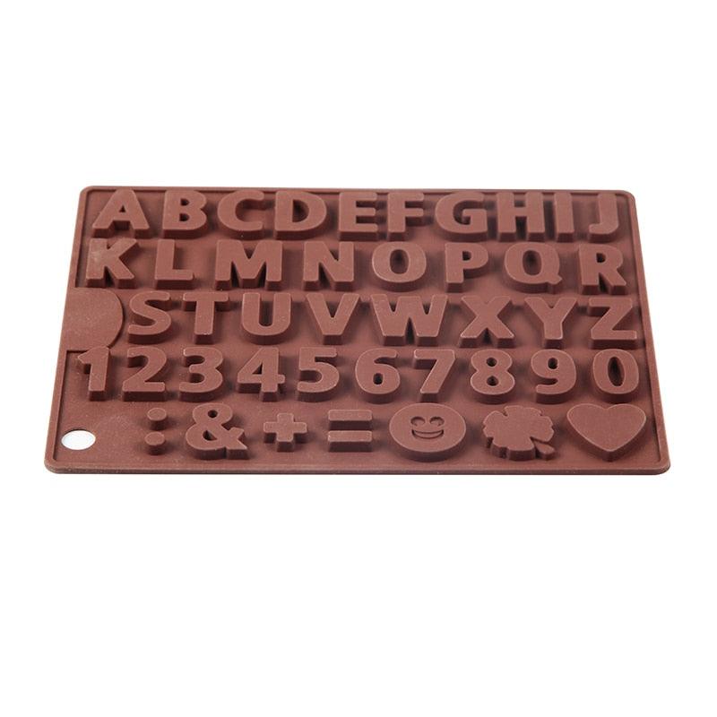 Digit Silicone Chocolate Mold Non-Stick Cake Mould Jelly Candy 3D Molds Kitchen Accessories Reusable Baking Tools Silicone Letter Mold And Number Candy Molds Stevvex