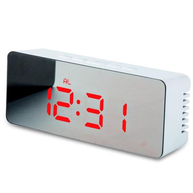 Digital Alarm Clock Alarm Clocks Adjustable Volume Alarm Clock for Bedroom Electronic 7 Inch Number Desktop Alarm Clocks For Kids Bedroom LED Screen  for Kids Bedroom Temperature Snooze Function Desk Table Clock LED Clock Electronic Watch Table Stevvex