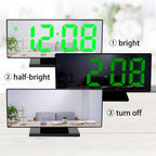 Digital Alarm Clock Alarm Clocks Adjustable Volume Alarm Clock for Bedroom Electronic 7 Inch Number Desktop Alarm Clocks For Kids Bedroom LED Screen  for Kids Bedroom Temperature Snooze Function Desk Table Clock LED Clock Electronic Watch Table Stevvex
