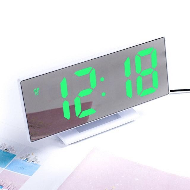 Digital Alarm Clock Alarm Clocks Adjustable Volume Alarm Clock for Bedroom Electronic 7 Inch Number Desktop Alarm Clocks For Kids Bedroom LED Screen  for Kids Bedroom Temperature Snooze Function Desk Table Clock LED Clock Electronic Watch Table Stevvex