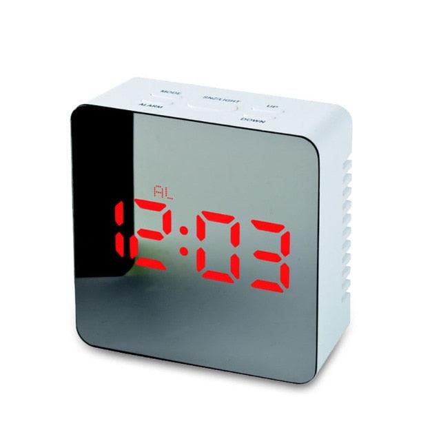 Digital Alarm Clock Alarm Clocks Adjustable Volume Alarm Clock for Bedroom Electronic 7 Inch Number Desktop Alarm Clocks For Kids Bedroom LED Screen  for Kids Bedroom Temperature Snooze Function Desk Table Clock LED Clock Electronic Watch Table Stevvex