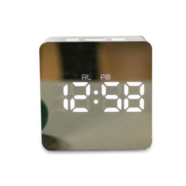 Digital Alarm Clock Alarm Clocks Adjustable Volume Alarm Clock for Bedroom Electronic 7 Inch Number Desktop Alarm Clocks For Kids Bedroom LED Screen  for Kids Bedroom Temperature Snooze Function Desk Table Clock LED Clock Electronic Watch Table Stevvex