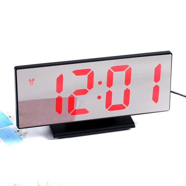 Digital Alarm Clock Alarm Clocks Adjustable Volume Alarm Clock for Bedroom Electronic 7 Inch Number Desktop Alarm Clocks For Kids Bedroom LED Screen  for Kids Bedroom Temperature Snooze Function Desk Table Clock LED Clock Electronic Watch Table Stevvex