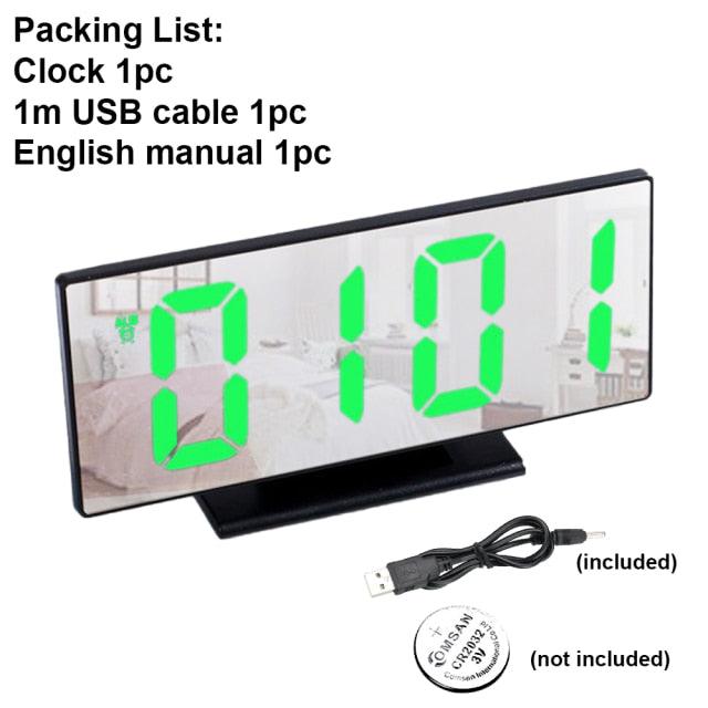 Digital Alarm Clock Alarm Clocks Adjustable Volume Alarm Clock for Bedroom Electronic 7 Inch Number Desktop Alarm Clocks For Kids Bedroom LED Screen  for Kids Bedroom Temperature Snooze Function Desk Table Clock LED Clock Electronic Watch Table Stevvex