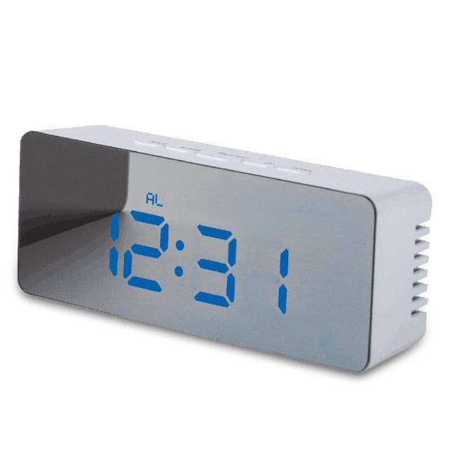 Digital Alarm Clock Alarm Clocks Adjustable Volume Alarm Clock for Bedroom Electronic 7 Inch Number Desktop Alarm Clocks For Kids Bedroom LED Screen  for Kids Bedroom Temperature Snooze Function Desk Table Clock LED Clock Electronic Watch Table Stevvex