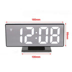 Digital Alarm Clock LED Digital Display Dual Alarm with USB Charger Port 0-100 Dimmer for Seniors Simple Bedside Big Number Alarm Clocks for Bedrooms LED Mirror Electronic Alarm Clocks Large LCD Display Digital Table Clock with Calendar Temperature