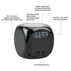 Digital Alarm Clock Projection Alarm Clock Wake Up Bedroom with Data and Temperature Display Talking Function LED Wall/Ceiling Projection Clock LCD Creative Projector Weather Temperature Desk Time Date Display Projection USB Charger Home Clock Timer Stevvex