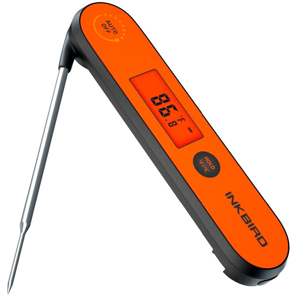 Digital BBQ Thermometer IHT-1P Kitchen Utensil Tools Waterproof BBQ Meat Thermometer For Cooking Food Kitchen Candy Thermometer Calibration Magnet Backlight For Grill Smoker Kitchen Rechargeable Thermometer With Backlight & Calibration Stevvex
