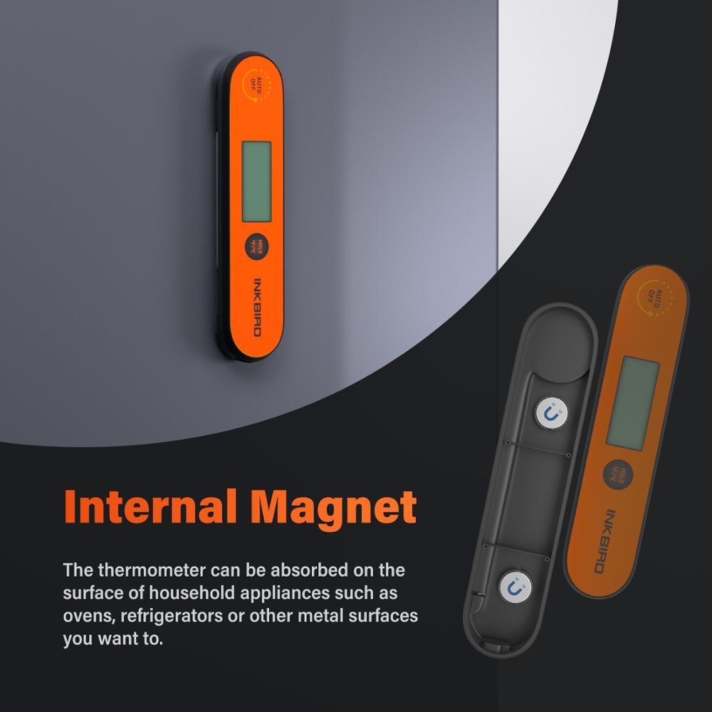 Digital BBQ Thermometer IHT-1P Kitchen Utensil Tools Waterproof BBQ Meat Thermometer For Cooking Food Kitchen Candy Thermometer Calibration Magnet Backlight For Grill Smoker Kitchen Rechargeable Thermometer With Backlight & Calibration Stevvex