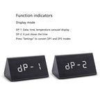 Digital Clock LED Wooden Alarm Clock Digital Alarm Clock with Wooden Electronic LED Time Display 3 Alarm Settings Humidity & Temperature Detect Wood Made Electric Clocks Table Sound Control Electronic Clocks Desktop USB/AAA Powered Home Table Decor Stevvex