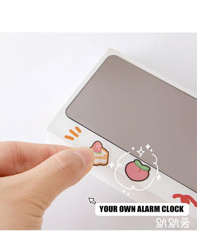 Digital Clock Table Clock Snooze Alarm Cute Silent Mirror Clock Student Desktop Mirror Surface LED Alarm Clock with USB Charger 12/24H Easy Snooze Function Adjustable Brightness Alarm Clocks for Bedroom LED Clock Electronic Clock for Children Stevvex