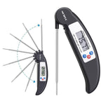 Digital Foldable Thermometer Food BBQ Meat Oven Instant Read Food Thermometer For Cooking Digital Kitchen Thermometer Probe With Backlight & Reversible Display Cooking Thermometer For Folding Kitchen Thermometer For Cooking Water Oil Grill Tools Stevvex