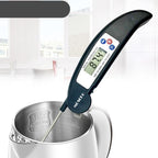 Digital Foldable Thermometer Food BBQ Meat Oven Instant Read Food Thermometer For Cooking Digital Kitchen Thermometer Probe With Backlight & Reversible Display Cooking Thermometer For Folding Kitchen Thermometer For Cooking Water Oil Grill Tools Stevvex