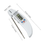Digital Foldable Thermometer Food BBQ Meat Oven Instant Read Food Thermometer For Cooking Digital Kitchen Thermometer Probe With Backlight & Reversible Display Cooking Thermometer For Folding Kitchen Thermometer For Cooking Water Oil Grill Tools Stevvex
