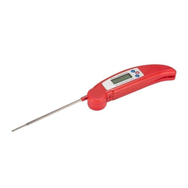 Digital Foldable Thermometer Food BBQ Meat Oven Instant Read Food Thermometer For Cooking Digital Kitchen Thermometer Probe With Backlight & Reversible Display Cooking Thermometer For Folding Kitchen Thermometer For Cooking Water Oil Grill Tools Stevvex