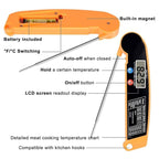 Digital Instant Read Meat Thermometer With Highly Accurate Temperature Probe Thermocouple Instant Read Thermometer Kitchen Cooking Food Thermometer for Candy Water Oil BBQ Grill Smoker Electric Cooking Thermometer For Kitchen Food Grill Stevvex