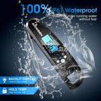 Digital Kitchen Food Thermometer For Meat Water Milk Cooking Oven Cooking Food Min Max Thermometer Magnetic Waterproof with Backlight for Adults Kitchen Grill Steak Out Food Probe BBQ Electronic Oven Thermometer Kitchen Tools Stevvex