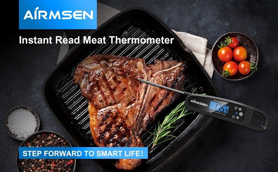 Digital Kitchen Food Thermometer For Meat Water Milk Cooking Oven Cooking Food Min Max Thermometer Magnetic Waterproof with Backlight for Adults Kitchen Grill Steak Out Food Probe BBQ Electronic Oven Thermometer Kitchen Tools Stevvex