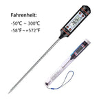 Digital Meat Thermometer Cooking Digital Candy Cooking Thermometer Kitchen Cooking Thermometer Instant Read for BBQ Grill Oil Milk Bath Water Deep Fry Food Kitchen BBQ Probe Water Milk Oil Liquid Oven Digital Temperature Sensor Meter Home Stevvex