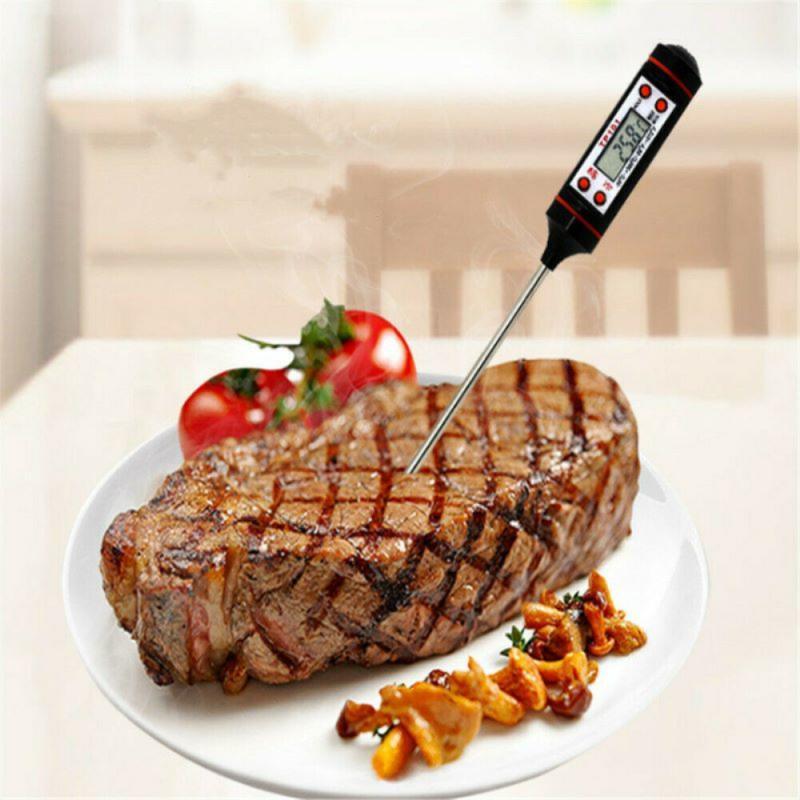 Digital Meat Thermometer Cooking Digital Candy Cooking Thermometer Kitchen Cooking Thermometer Instant Read for BBQ Grill Oil Milk Bath Water Deep Fry Food Kitchen BBQ Probe Water Milk Oil Liquid Oven Digital Temperature Sensor Meter Home Stevvex
