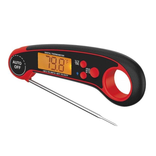 Digital Meat Thermometer Instant Read Food Thermometer for Cooking Digital Kitchen Thermometer Probe with Backlight & Reversible Display Cooking Thermometer for Candy Grill Food Kitchen Digital Meat Thermometer BBQ Waterproof Kitchen Cooking Tools Stevvex