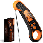 Digital Meat Thermometer Instant Read Food Thermometer for Cooking Digital Kitchen Thermometer Probe with Backlight & Reversible Display Cooking Thermometer for Candy Grill Food Kitchen Digital Meat Thermometer BBQ Waterproof Kitchen Cooking Tools Stevvex