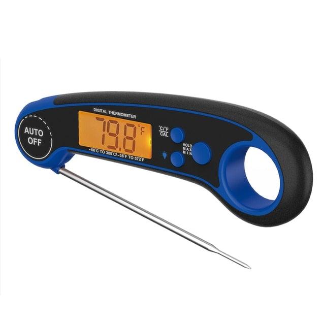 Digital Meat Thermometer Instant Read Food Thermometer for Cooking Digital Kitchen Thermometer Probe with Backlight & Reversible Display Cooking Thermometer for Candy Grill Food Kitchen Digital Meat Thermometer BBQ Waterproof Kitchen Cooking Tools Stevvex