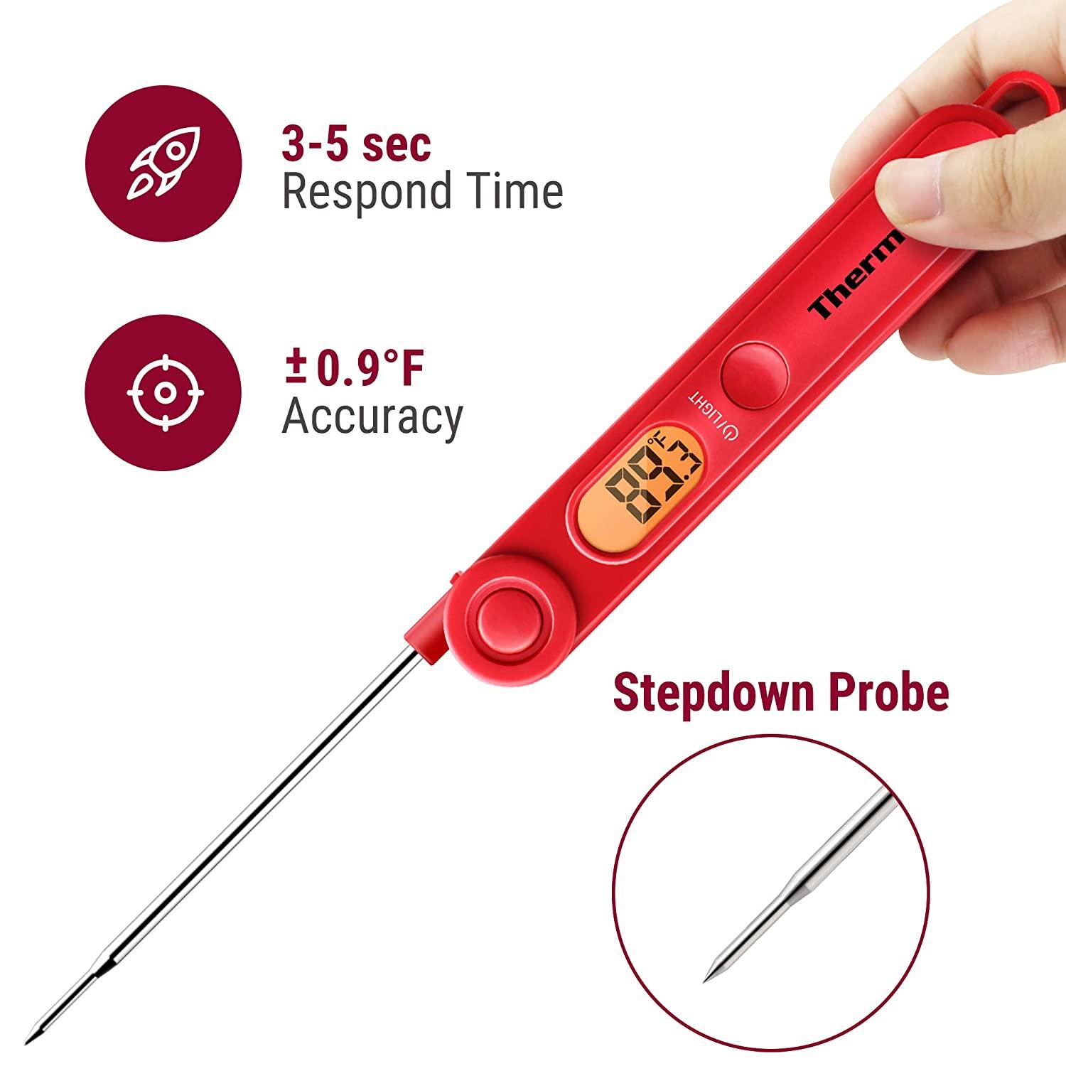 Digital Read Meat Thermometer Best Waterproof Thermometer for Kitchen Cooking Food BBQ Grill And Oil Deep Fry Candy  Kitchen Cooking Food Thermometer With Backlight Magnet For Deep Fry Grill Smoker Thermometer Stevvex