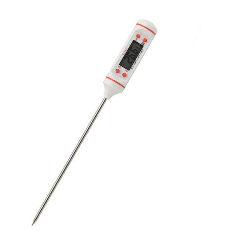 Digital Water Thermometer for Liquid Candle Instant Read With Waterproof For Food Meat Milk Long Probe Food Temperature Measuring Device Probe Type Electronic Thermometer Stainless Steel Pen Type Structure with High Accuracy Stevvex