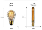 Dimmable Light Bulb Retro Vintage Edison Bulb Incandescent Ampoule Bulbs Vintage Edison Lamp Retro Light Vintage Bulbs Modern Style Square Spiral Filament Incandescent Light Stevvex