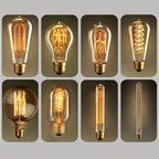 Dimmable Light Bulb Retro Vintage Edison Bulb Incandescent Ampoule Bulbs Vintage Edison Lamp Retro Light Vintage Bulbs Modern Style Square Spiral Filament Incandescent Light Stevvex