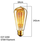 Dimmable Light Bulb Retro Vintage Edison Bulb Incandescent Ampoule Bulbs Vintage Edison Lamp Retro Light Vintage Bulbs Modern Style Square Spiral Filament Incandescent Light Stevvex