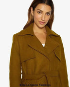 Dina Lapel Collar Duster Coat With Belt