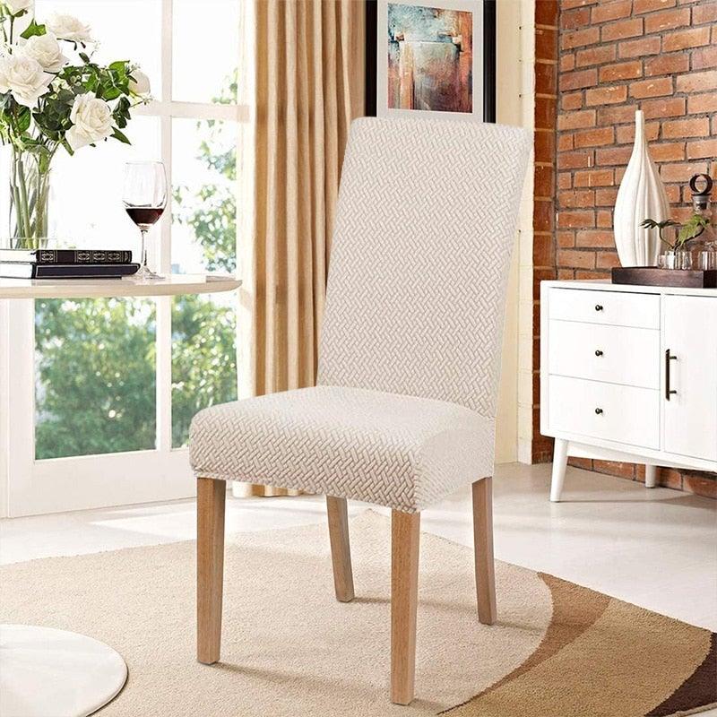 Dining Room Chair Cover Spandex Elastic Stretch Slipcover For Chairs Kitchen Hotel Banquet Sure Fit Home Décor Stretch Short Dining Room Chair One Piece Slipcover Form Fit Polyester/Spandex Machine Washable Stevvex