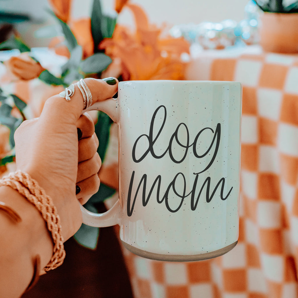 Dog Mom 16oz Ceramic Coffee Mug - Funny Gift For Dog Lover BandsCo Straps