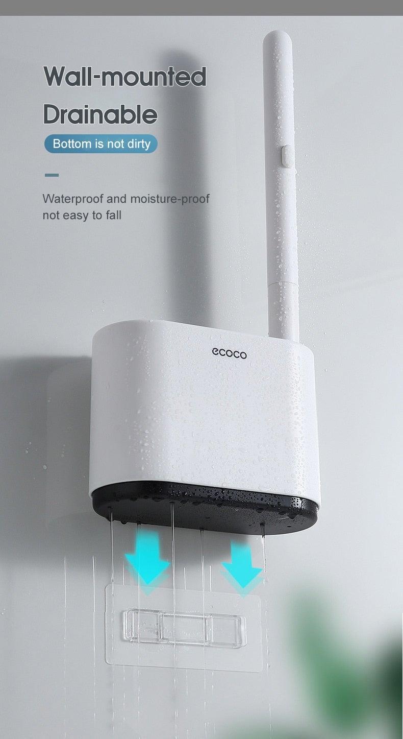Disposable Toilet Brush With Cleaning Liquid Wall-Mounted Cleaning Tool For Bathroom Replacement Brush Head Accessories Wall Toilet Brush And Holder Set Flexible Toilet Bowl Cleaner Brush With Silicone Bristles Bendable Brush Head To Clean Toilet Corner Stevvex