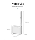 Disposable Toilet Brush With Cleaning Liquid Wall-Mounted Cleaning Tool For Bathroom Replacement Brush Head Accessories Wall Toilet Brush And Holder Set Flexible Toilet Bowl Cleaner Brush With Silicone Bristles Bendable Brush Head To Clean Toilet Corner Stevvex