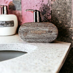 Handmade Rustic Wood Tray For Two 16oz Dispensers And Vanity Countertop Tray BandsCo Straps