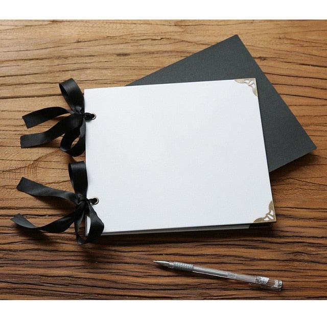 DIY Photo Albums Wedding Photo  Scrapbook 20Pages Cover Self Adhesive Scrapbook Album Case Binding Hardcover Craft Blank Black Page Wedding and Anniversary Family Photo Album Stevvex
