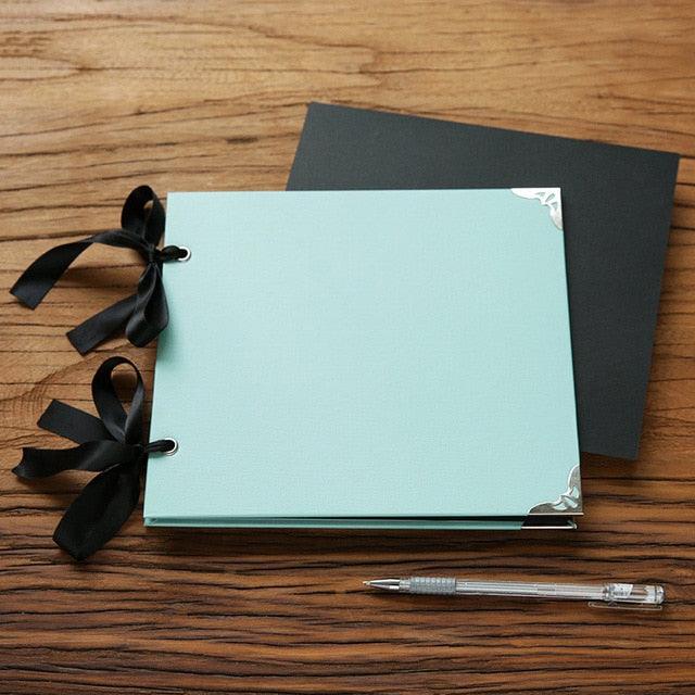 DIY Photo Albums Wedding Photo  Scrapbook 20Pages Cover Self Adhesive Scrapbook Album Case Binding Hardcover Craft Blank Black Page Wedding and Anniversary Family Photo Album Stevvex