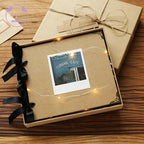 DIY Photo Albums Wedding Photo  Scrapbook 20Pages Cover Self Adhesive Scrapbook Album Case Binding Hardcover Craft Blank Black Page Wedding and Anniversary Family Photo Album Stevvex