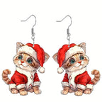 Christmas Earrings for Women Holiday Xmas Dangle Earrings Christmas Snowflake Snowman Tree Earrings womens Jewelry Gift Christmas Stud Earrings