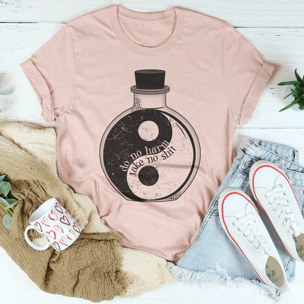 Do No Harm Yin & Yang Tee Peachy Sunday