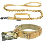 Dog Collar Leash Adjustable Military Nylon Rope Dog Collar Leash Set Adjustable Dog Collars for Medium Large Dogs Durable Pet Collar Nylon Big Dog Collar Training for Medium Large Dogs Accessories Stevvex