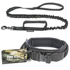 Dog Collar Leash Adjustable Military Nylon Rope Dog Collar Leash Set Adjustable Dog Collars for Medium Large Dogs Durable Pet Collar Nylon Big Dog Collar Training for Medium Large Dogs Accessories Stevvex