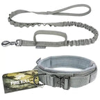 Dog Collar Leash Adjustable Military Nylon Rope Dog Collar Leash Set Adjustable Dog Collars for Medium Large Dogs Durable Pet Collar Nylon Big Dog Collar Training for Medium Large Dogs Accessories Stevvex