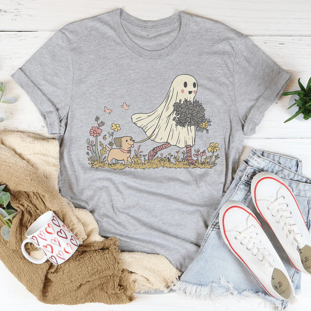 Dog Ghost Mom Tee Peachy Sunday