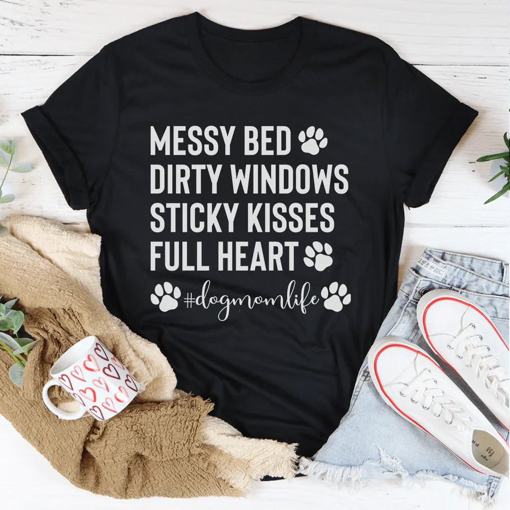 Dog Mom Life Tee Peachy Sunday