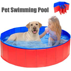 Dog Swimming Pool Foldable Pet Bath Swimming Tub Bathtub Pet Collapsible Bathing Pool for Dogs Cats Kids Big Size Bathing Pool Pet Pool Bathing Tub Outdoor Swimming Pool for Large Small Dogs Stevvex