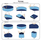 Dog Swimming Pool Foldable Pet Bath Swimming Tub Bathtub Pet Collapsible Bathing Pool for Dogs Cats Kids Big Size Bathing Pool Pet Pool Bathing Tub Outdoor Swimming Pool for Large Small Dogs Stevvex